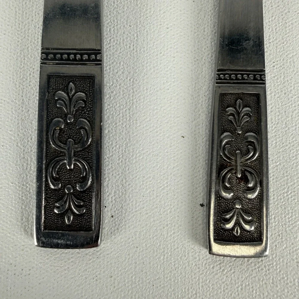 Imperial International CORTINA Stainless Glossy Black Accent FORK‎ LOT OF 2